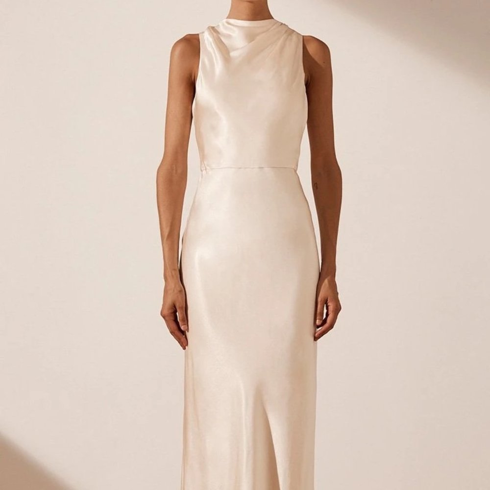 Shona Joy La Lune High Neck Maxi Dress